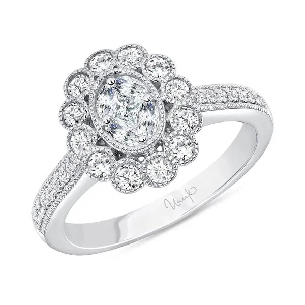 Uneek Petals Collection Halo Fashion Ring Diamond Source Jewelers Greenwood Village, CO
