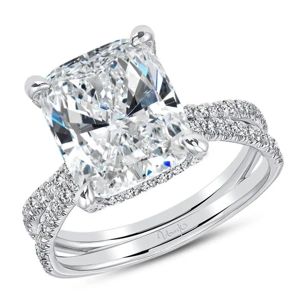 Uneek Silhouette Collection Cushion Engagement Ring Quest Fine Jewelers Fairfax, VA