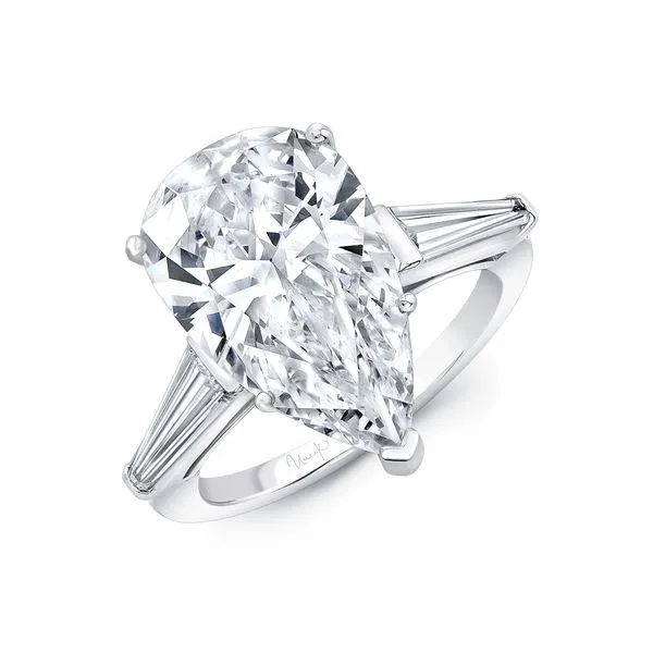 Uneek Signature Collection Three-Stone Pear Engagement Ring Quest Fine Jewelers Fairfax, VA