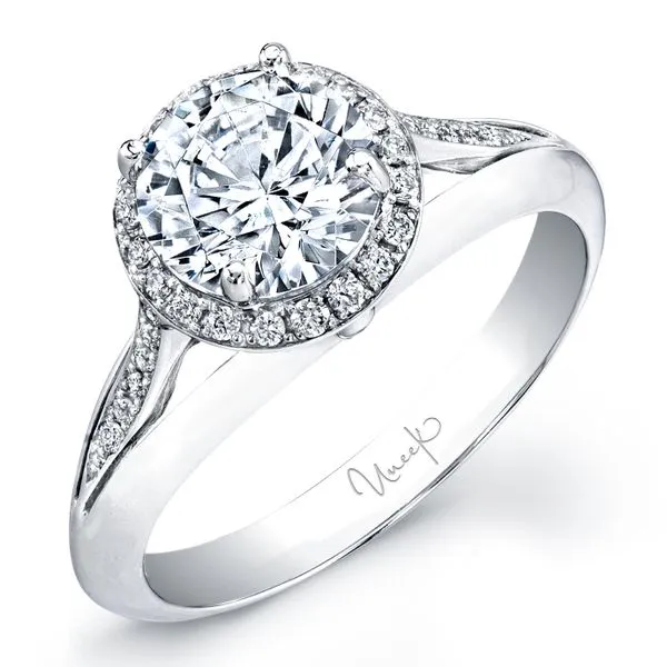 Uneek Halo Engagement Ring Diamond Source Jewelers Greenwood Village, CO