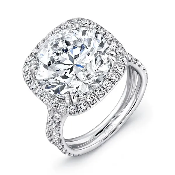 Uneek Signature Collection Halo Round Diamond Engagement Ring Diamond Source Jewelers Greenwood Village, CO