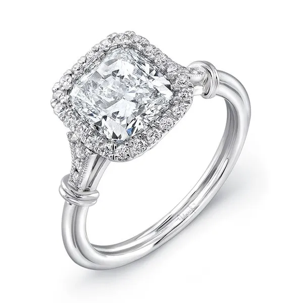 Uneek Signature Collection Halo Cushion Engagement Ring Diamond Source Jewelers Greenwood Village, CO