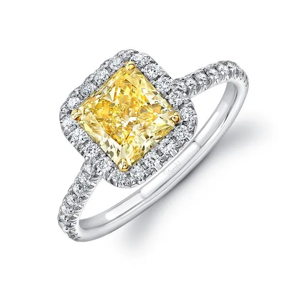 Uneek Natureal Collection Halo Cushion Engagement Ring Quest Fine Jewelers Fairfax, VA