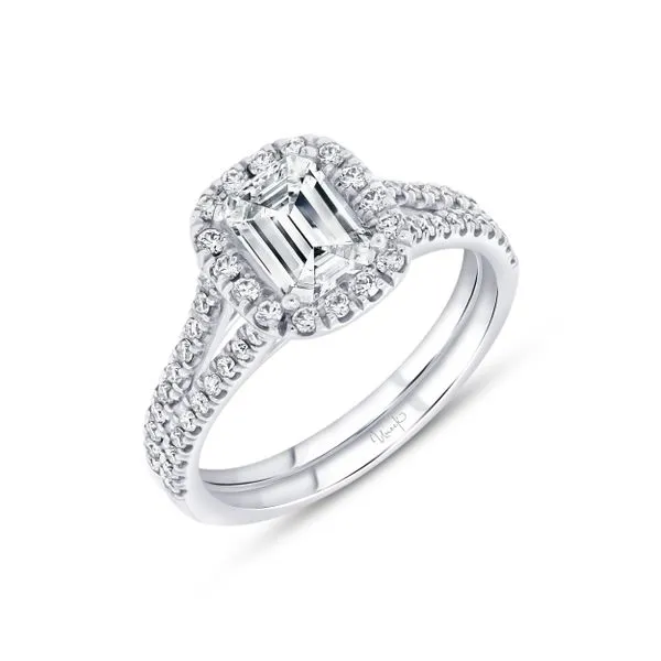 Uneek Silhouette Collection Radiant Engagement Ring Diamond Source Jewelers Greenwood Village, CO