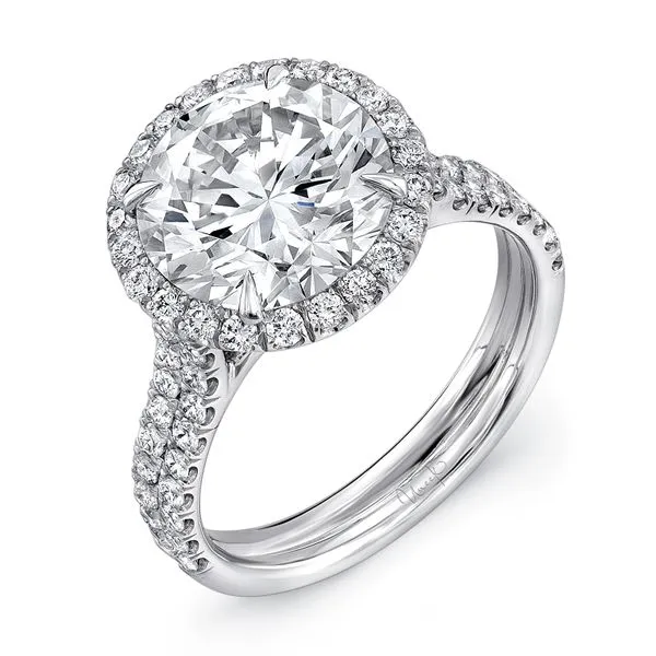 Uneek Signature Collection Halo Round Diamond Engagement Ring Diamond Source Jewelers Greenwood Village, CO