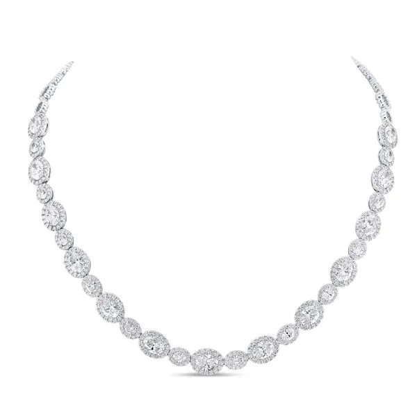 Uneek Timeless Collection Halo Link Necklace Diamond Source Jewelers Greenwood Village, CO