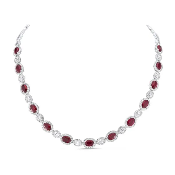 Uneek Precious Collection Halo Link Necklace Diamond Source Jewelers Greenwood Village, CO