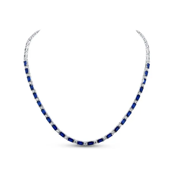 Uneek Precious Collection Emerald Blue Sapphire Fashion Necklace Diamond Source Jewelers Greenwood Village, CO