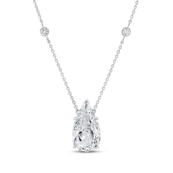Uneek Timeless Collection Pear Shaped Diamond Drop Pendant Diamond Source Jewelers Greenwood Village, CO