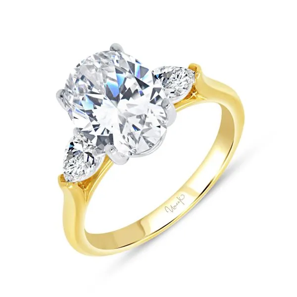 Uneek Timeless Collection Three-Stone Engagement Ring Quest Fine Jewelers Fairfax, VA