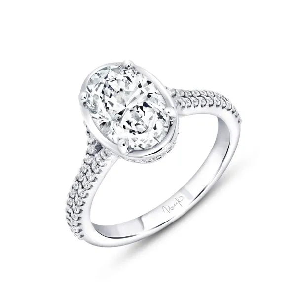 Uneek Alexandria Collection Halo Oval Engagement Ring Diamond Source Jewelers Greenwood Village, CO