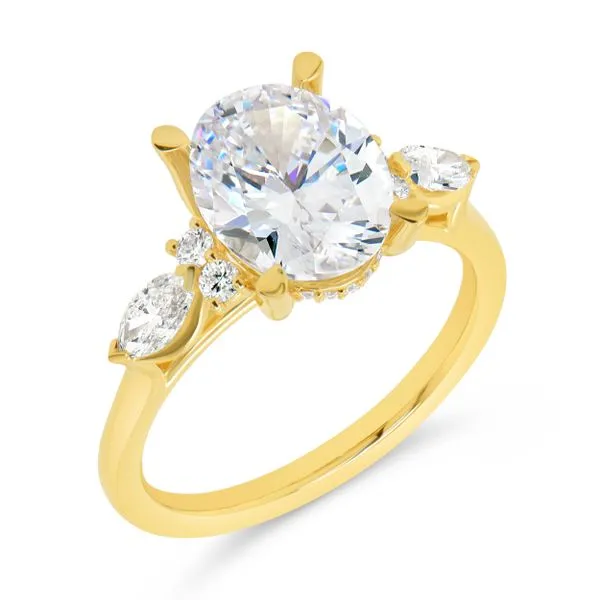 Uneek Timeless Collection Under-Halo Engagement Ring Quest Fine Jewelers Fairfax, VA