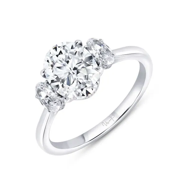 Uneek Timeless Collection Three-Stone Engagement Ring Aires Jewelers Morris Plains, NJ