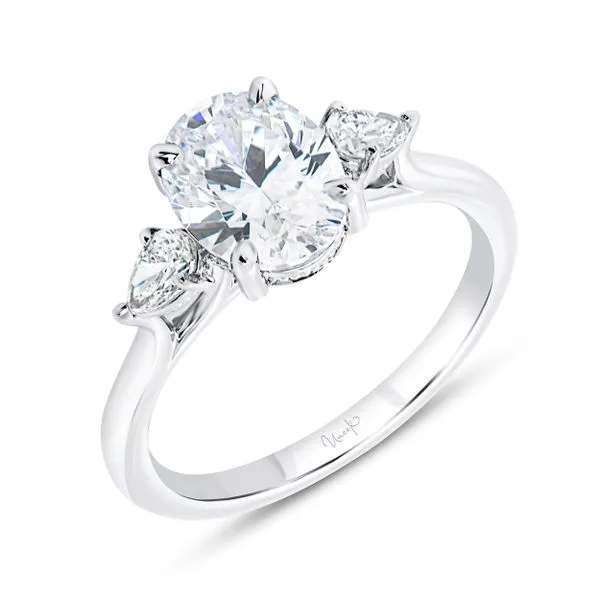 Uneek Timeless Collection Three-Stone Engagement Ring Quest Fine Jewelers Fairfax, VA