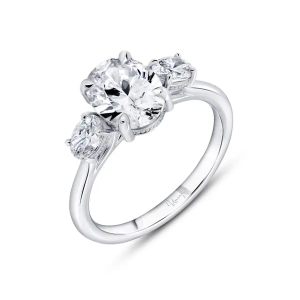 Uneek Timeless Collection Three-Stone Engagement Ring Diamond Source Jewelers Greenwood Village, CO