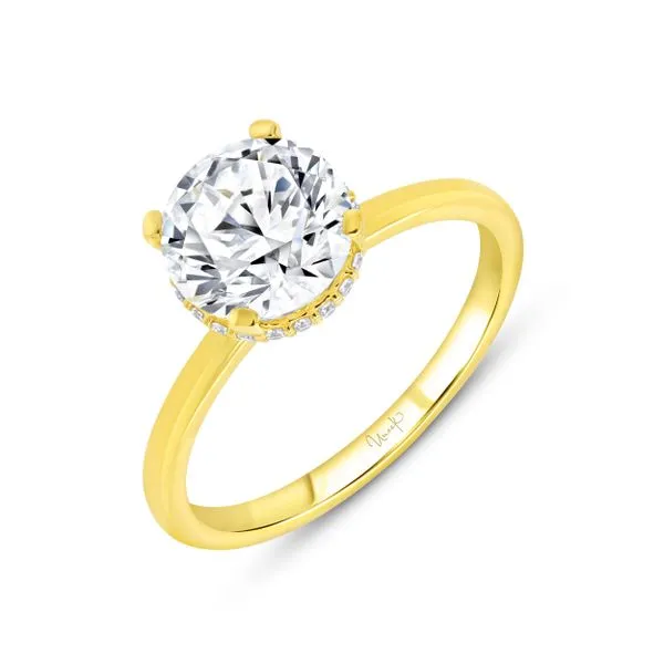 Uneek Timeless Collection Under-Halo Engagement Ring Quest Fine Jewelers Fairfax, VA