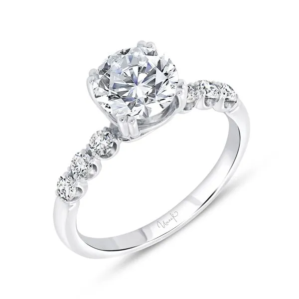 Uneek Timeless Collection Straight Round Engagement Ring Tracy Jewelers Spokane, WA