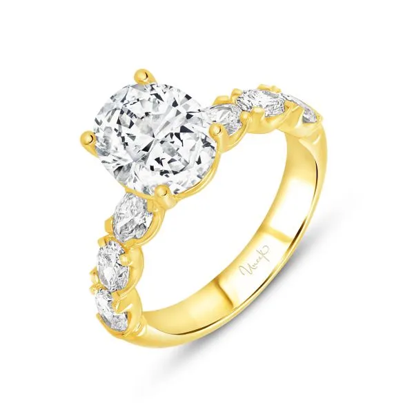 Uneek Timeless Collection 4-Pr-Peg Oval Shaped Diamond Ring Diamond Source Jewelers Greenwood Village, CO