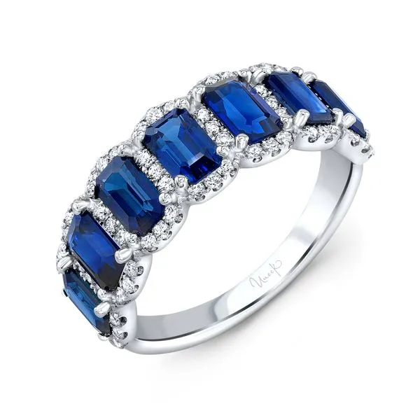 Uneek Precious Collection Emerald Diamond Anniversary Ring Diamond Source Jewelers Greenwood Village, CO