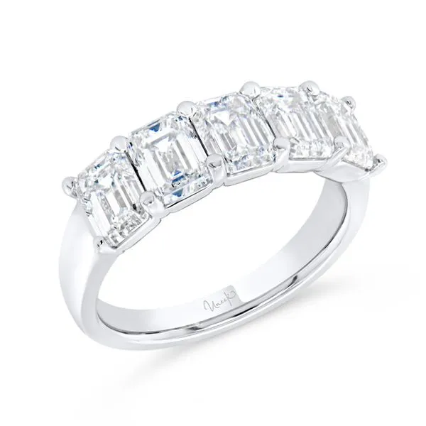 Uneek Timeless Collection Five-Stone Emerald Diamond Anniversary Ring Diamond Source Jewelers Greenwood Village, CO