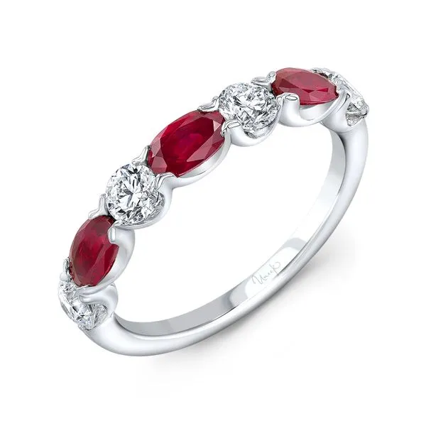 Uneek Precious Collection 1-Row Oval Ruby Stackable Ring Diamond Source Jewelers Greenwood Village, CO