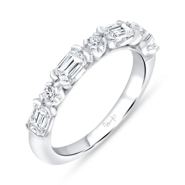 Uneek Timeless Collection Straight Emerald Diamond Wedding Ring Diamond Source Jewelers Greenwood Village, CO