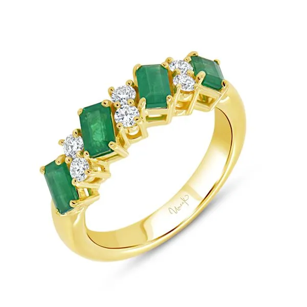 Uneek Precious Collection Green Diamond Anniversary Ring Quest Fine Jewelers Fairfax, VA
