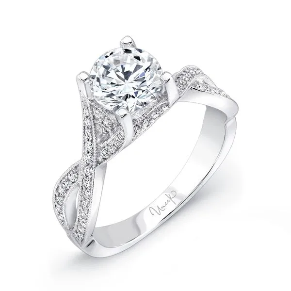 Uneek Twist Round Engagement Ring Diamond Source Jewelers Greenwood Village, CO
