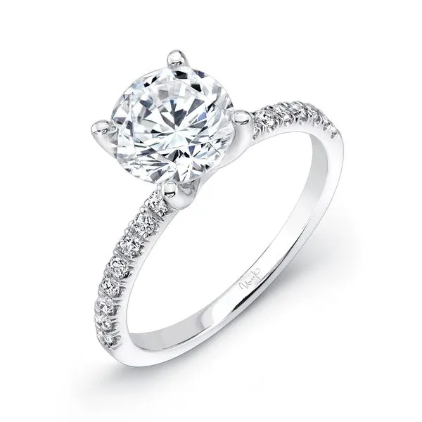 Uneek Timeless Collection Straight Round Engagement Ring Quest Fine Jewelers Fairfax, VA