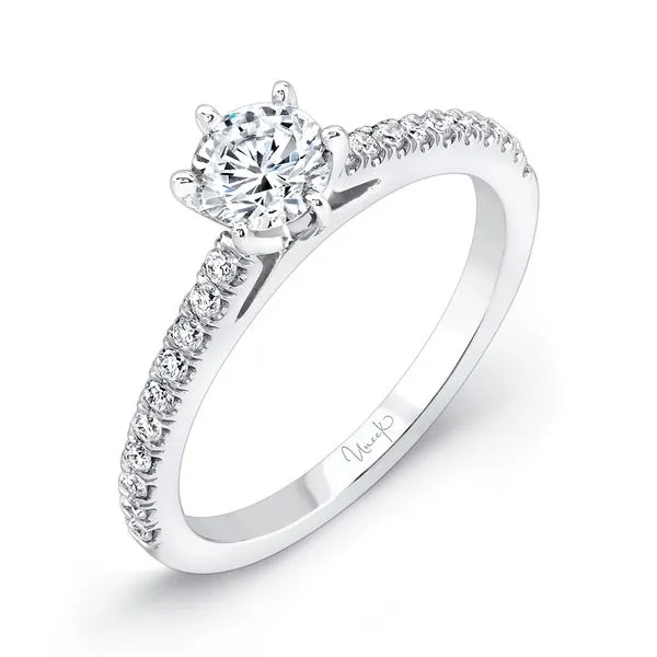Uneek Straight Round Engagement Ring Diamond Source Jewelers Greenwood Village, CO