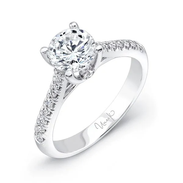 Uneek Straight Round Engagement Ring Diamond Source Jewelers Greenwood Village, CO