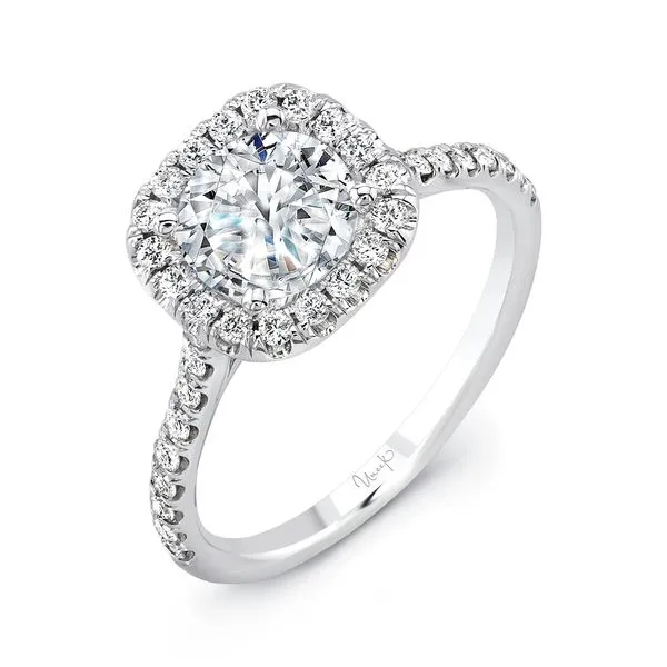Uneek Halo Round Engagement Ring Diamond Source Jewelers Greenwood Village, CO