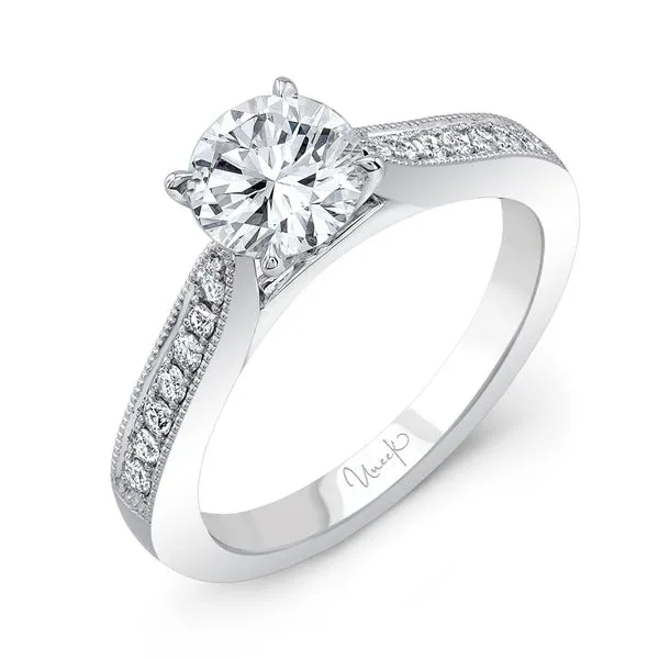 Uneek Straight Round Engagement Ring Quest Fine Jewelers Fairfax, VA