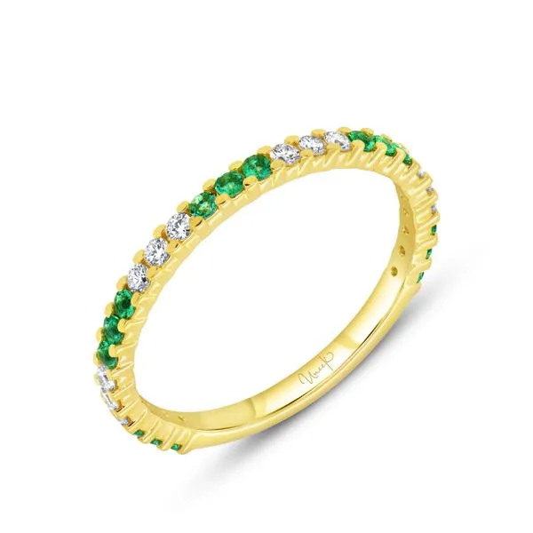 Uneek Precious Collection Eternity Round Blue Sapphire Stackable Ring Diamond Source Jewelers Greenwood Village, CO