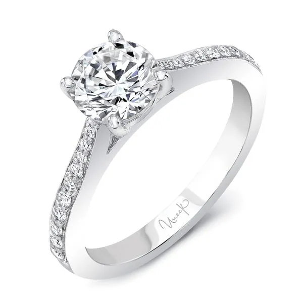 Uneek Straight Round Engagement Ring Mystique Jewelers Alexandria, VA