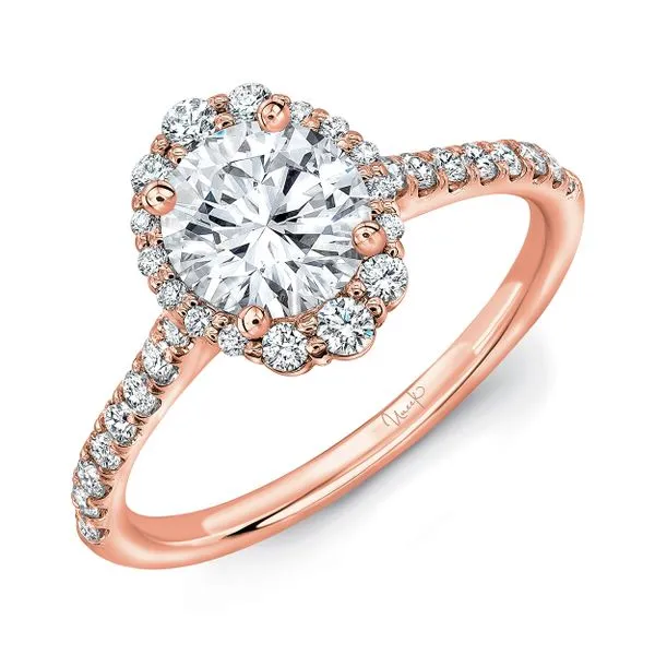 Uneek Petals Collection Round Center Engagement Ring Quest Fine Jewelers Fairfax, VA