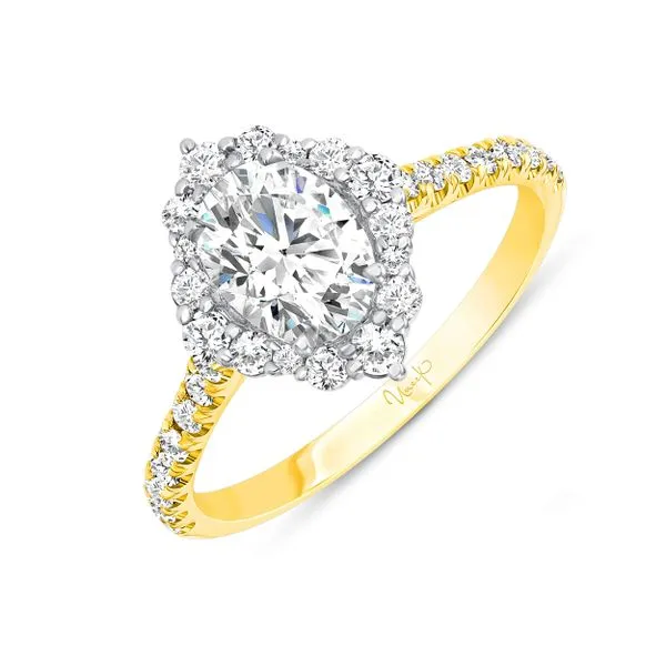Uneek Petals Collection Halo Oval Engagement Ring Diamond Source Jewelers Greenwood Village, CO