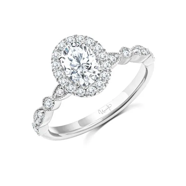 Uneek Us Collection Halo Oval Engagement Ring Quest Fine Jewelers Fairfax, VA