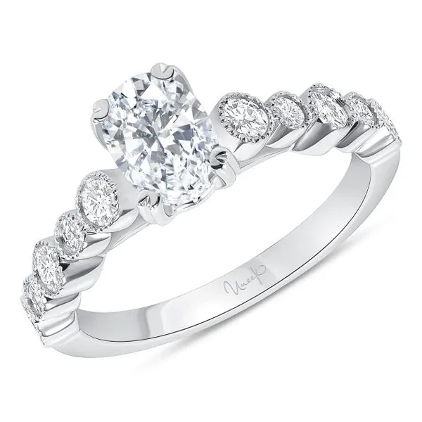 Uneek Us Collection Straight Oval Engagement Ring Diamond Source Jewelers Greenwood Village, CO