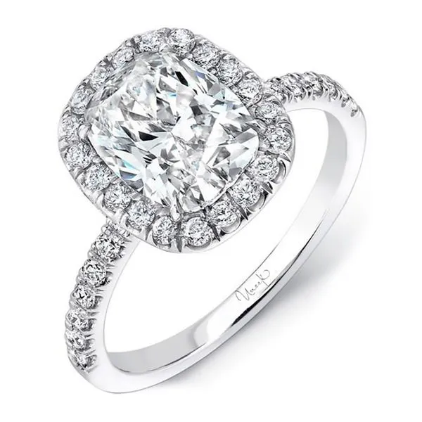 Uneek Unity Collection Halo Cushion Engagement Ring Quest Fine Jewelers Fairfax, VA