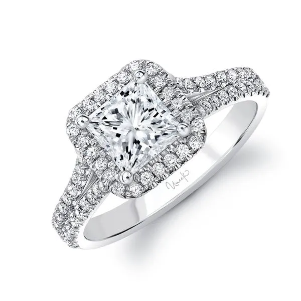 Uneek Unity Collection Halo Princess Engagement Ring Diamond Source Jewelers Greenwood Village, CO
