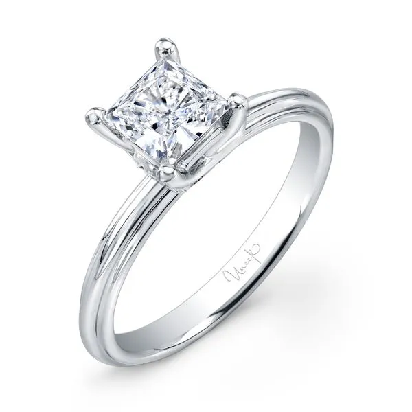 Uneek Unity Collection Solitaire Princess Engagement Ring Diamond Source Jewelers Greenwood Village, CO