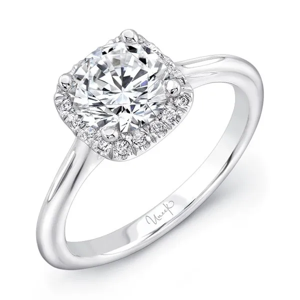 Uneek Unity Collection Halo Round Engagement Ring Diamond Source Jewelers Greenwood Village, CO