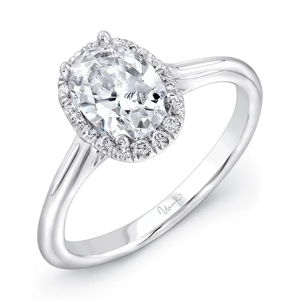 Uneek Unity Collection Halo Oval Engagement Ring Diamond Source Jewelers Greenwood Village, CO