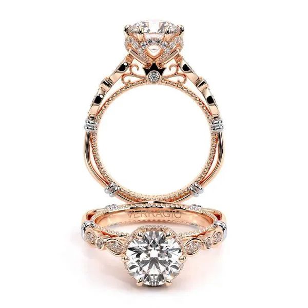 Parisian-151r-14k Rose Gold Round Tracy Jewelers Spokane, WA