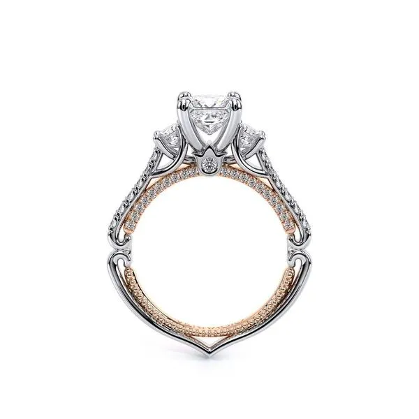 Couture-0470p-14k Two Tone Princess Image 4 Tracy Jewelers Spokane, WA