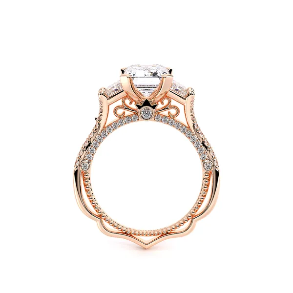 Venetian-5086em-14k Rose Gold Emerald Image 4 Tracy Jewelers Spokane, WA