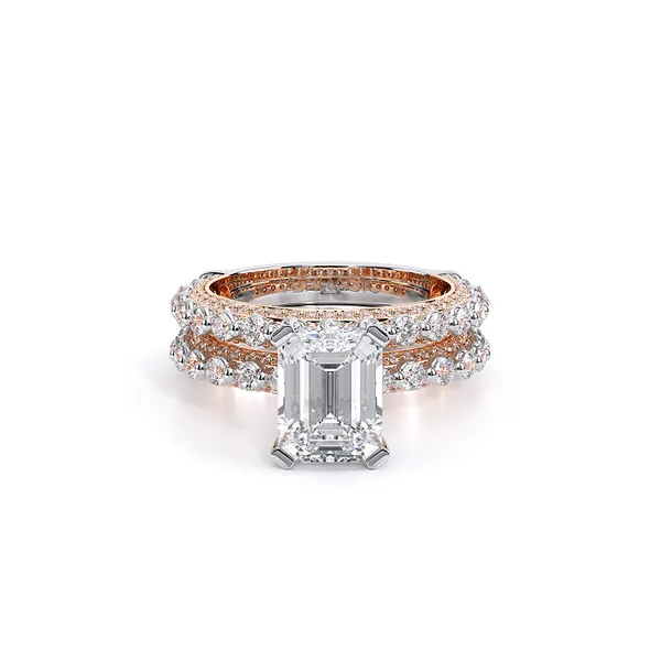 Couture-0488em20-14k Two Tone Emerald Image 5 Tracy Jewelers Spokane, WA