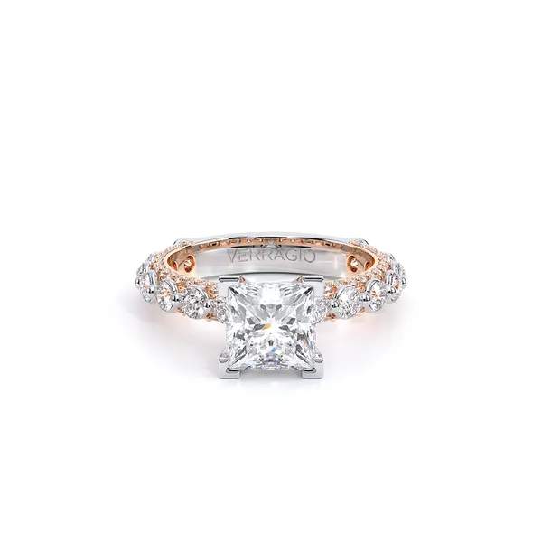 Couture-0488p25-18k Two Tone Princess Image 2 Tracy Jewelers Spokane, WA