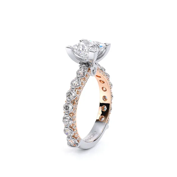 Couture-0488p25-18k Two Tone Princess Image 3 Tracy Jewelers Spokane, WA